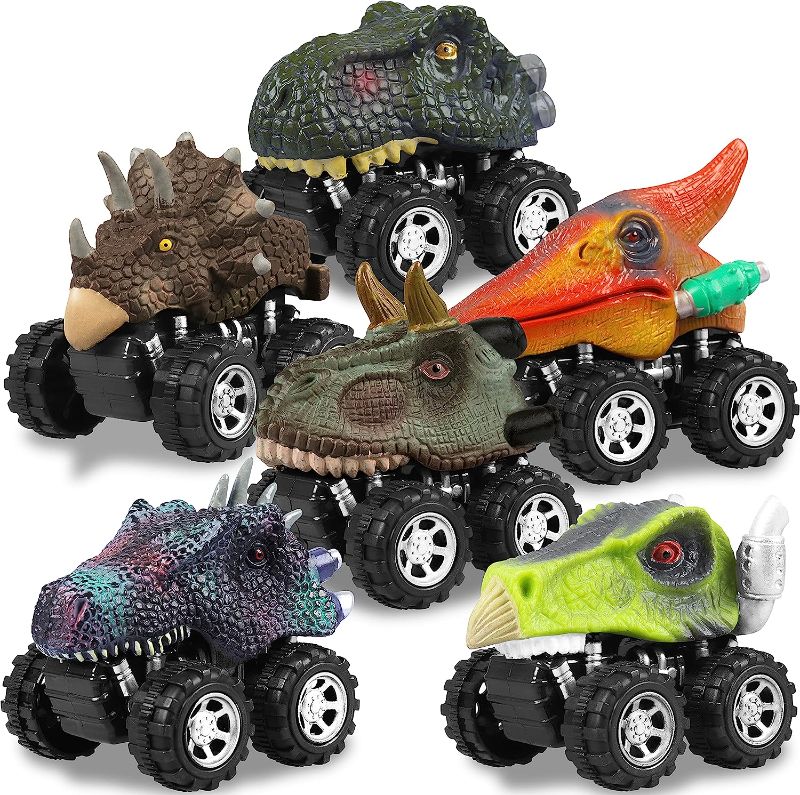 Photo 1 of Dinosaur Toys Pull Back Cars for Boy, Dino Car Toy Set for Kids, Pull Back Vehicles for T-Rex Dinosaur Games, Birthday Gifts for Age 2 3 4 5 6 Year Old Toddlers Boys Girls (8  Pack)