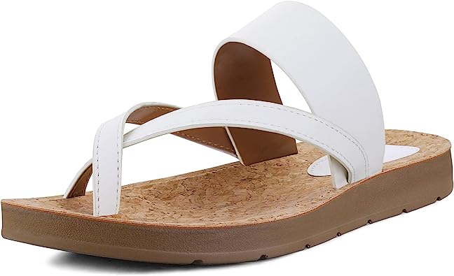 Photo 1 of mysoft Women's Flat Slide Sandals Summer Open Toe Comfort Slip On 10
