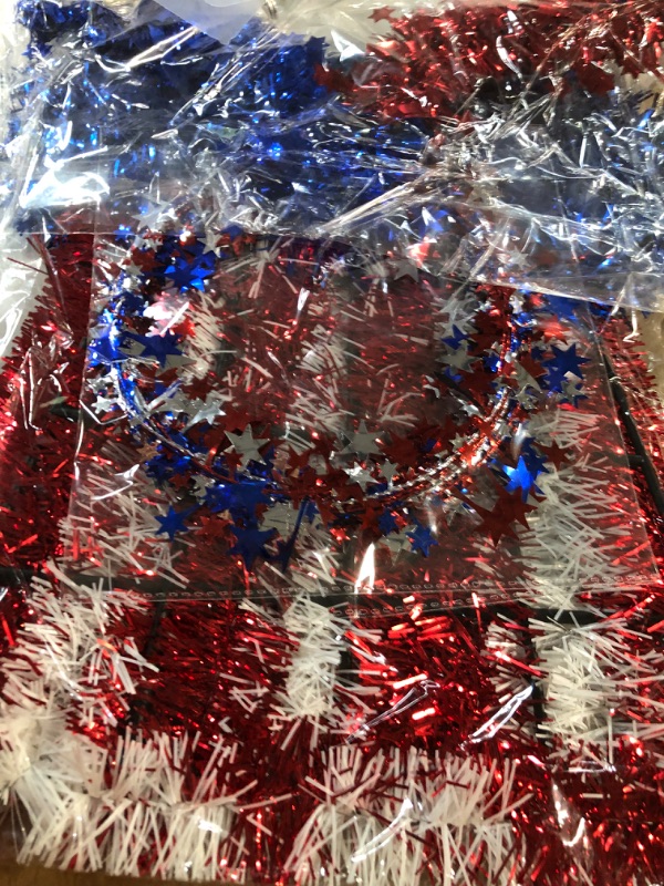 Photo 1 of  3 Pack 4th of July Patriotic Wreath With Lights