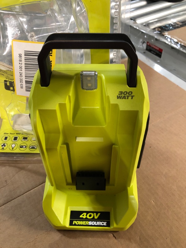 Photo 3 of RYOBI RYi300BG 300-Watt Powered Inverter for 40-Volt Battery