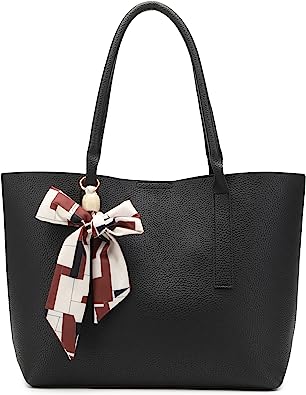 Photo 1 of STOCK PHOTO FOR REFERNCE ONLY***
Soft Pebbled Faux Leather Tote Shoulder Bag with Bowknot WITH ADDITIONAL ZIPPERED BAG