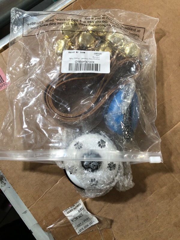 Photo 2 of  Leather Dog Bell for Door Potty Training Dogs Doorbells Buttons for Communication Pet Supplies (Brown) 2 door bells