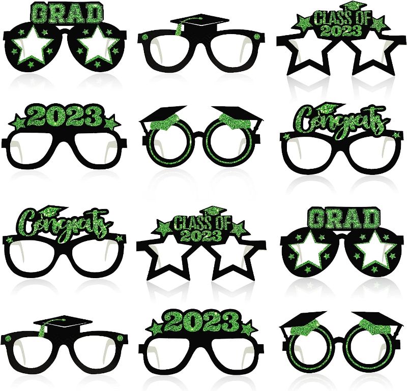 Photo 1 of 2022 NOT 2023 STOCK PHOTO FOR REFERENCE***
Green Graduation Eyeglasses 2022 - Pack of 12 | 2 PACK