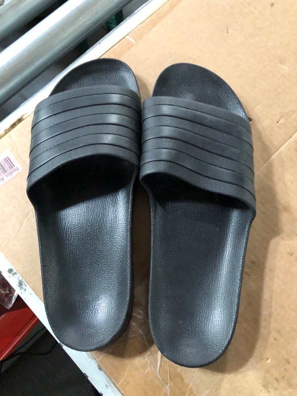 Photo 2 of adidas Unisex-Adult Shower Slide Sandal 8 Core Black/Core Black/Core Black MENS 12