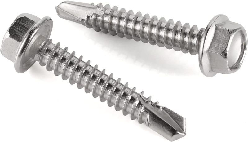 Photo 1 of #10 x 1-1/2" (1/2" to 2-1/2" Available) Hex Washer Head Self Drilling Screws SEE NOTES