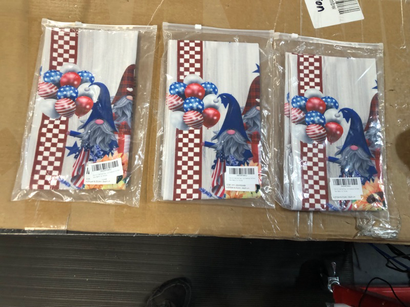 Photo 2 of (3 Pack) American Flag Gnomes Table Runner 13X36 Inches