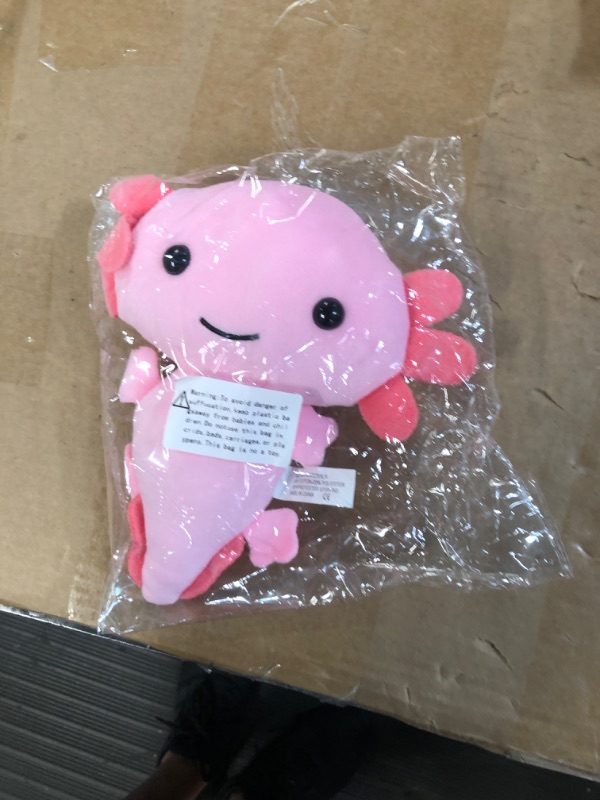 Photo 2 of 7.9'' Kawaii Axolotl Plush Toy Soft Stuffed Animal Pink Axolotl Plushie Pillow Toys Doll (7.9'', Pink)