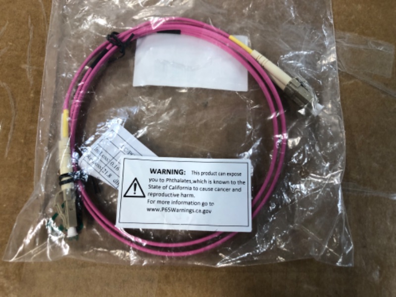 Photo 1 of Monoprice 131218 Fiber Optic Cable - 1m - Purple| LC to LC, OM4, 50/125 Type