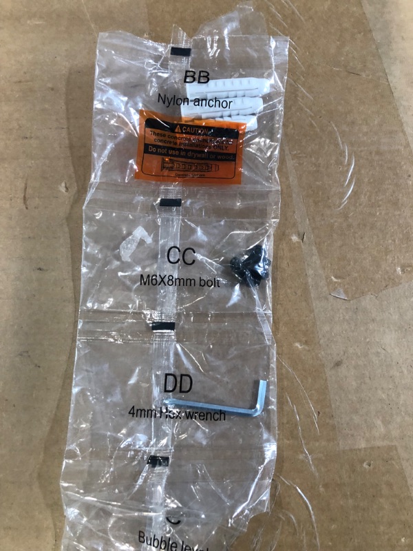 Photo 1 of 3 Nylon Anchors, 4 M6X8mm Bolts, 1 4mm Hex Wrench