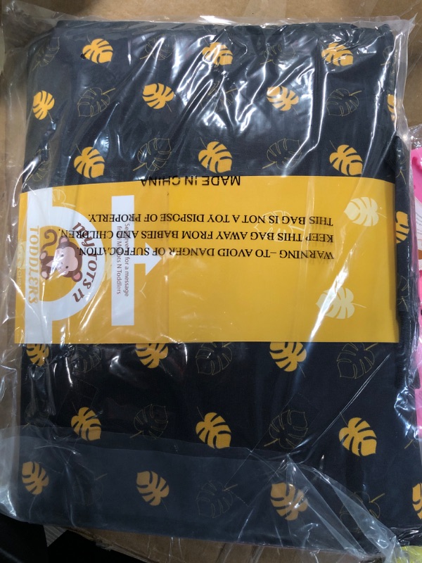 Photo 1 of Baby Changing Pad by Lil Fox. Portable Changing Pad for Baby Diaper Bag or Changing Table Pad BLACK WITH YELLOW LEAVES