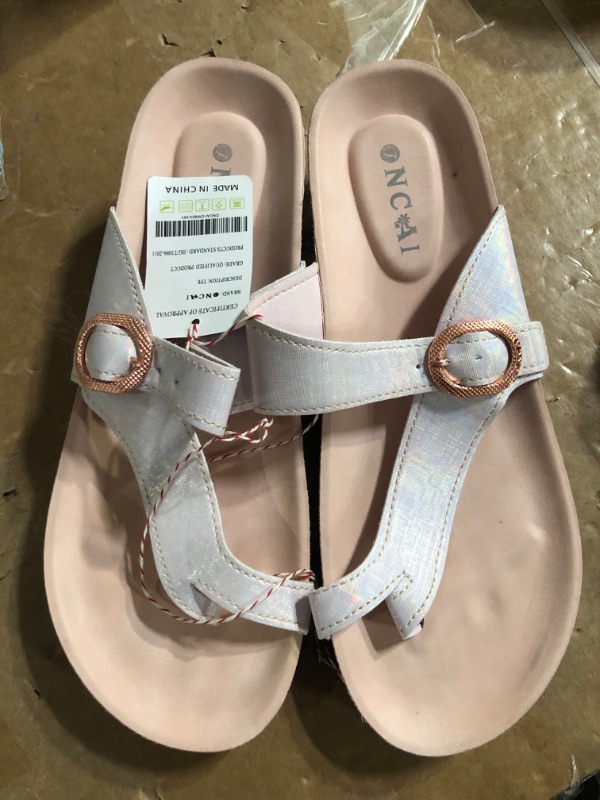 Photo 1 of *USED* Women's Pink Wedge Sandals, Size 38