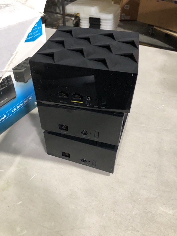 Photo 1 of **MISSING POWERCORDS**
NETGEAR Nighthawk Advanced Whole Home Mesh WiFi 6 System (MK63S)