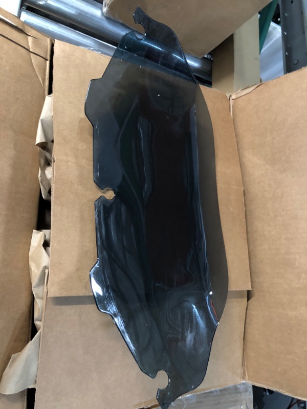 Photo 2 of H RUO Black 8" Wave Windshield Windscreen for Harley Electra Glide Street Glide FLHX FLHT 1996-2013