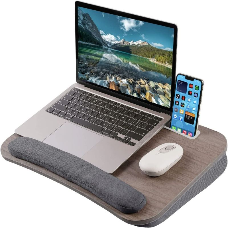 Photo 1 of Ghost FIRE Lap Laptop Desk Portable Wooden Laptop Desk with Pillow Rest 13-15in