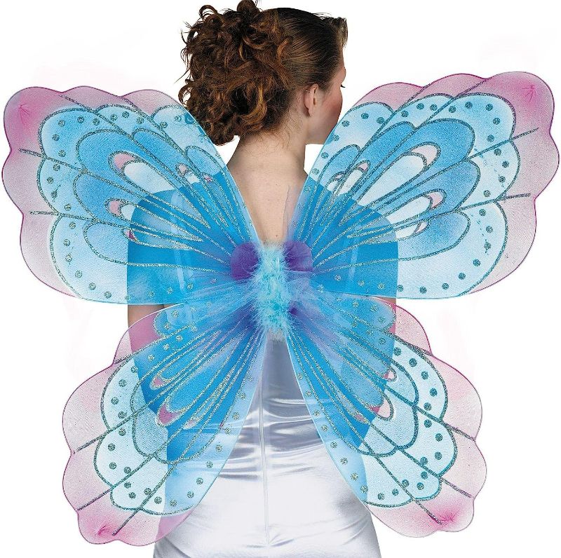 Photo 1 of Adults Butterfly Wings | Blue - 35" X 26" | 1 Pc.
