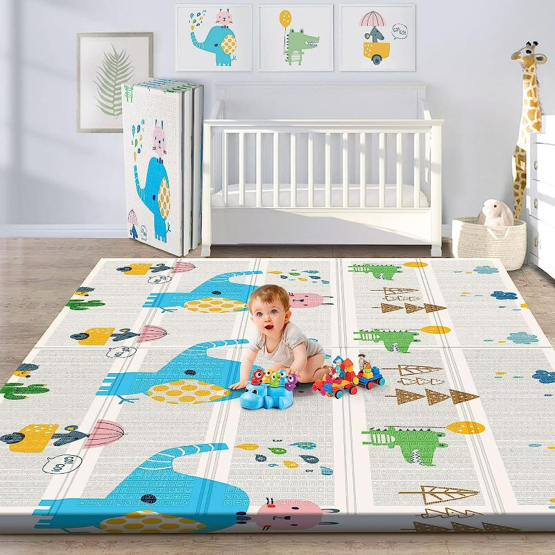 Photo 1 of Gimars XL BPA Free 0.6 in Reversible Foldable Baby Play Mat, Waterproof Thick