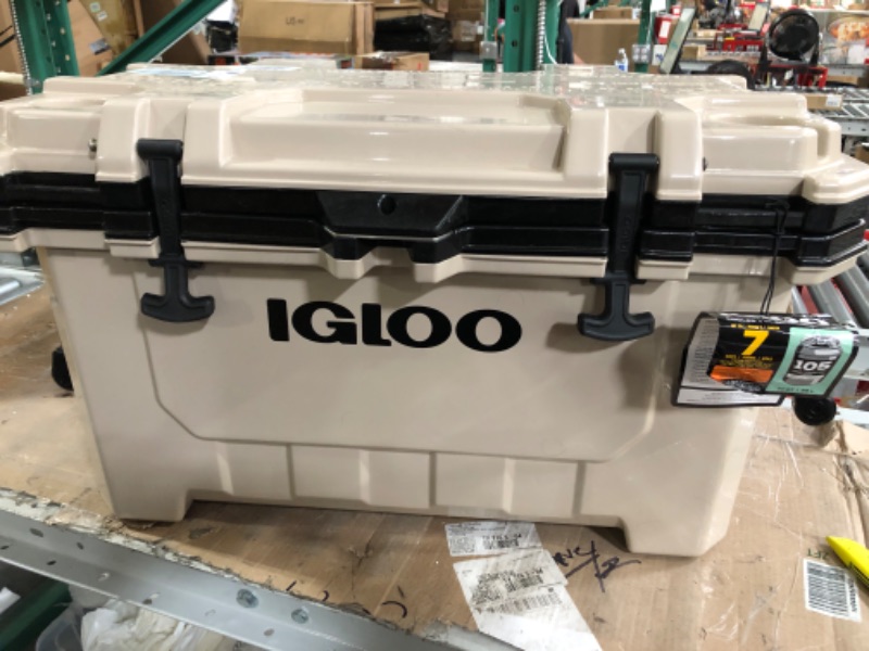 Photo 3 of Igloo Tan IMX 70 Qt Lockable Insulated Ice Chest Injection Molded Cooler