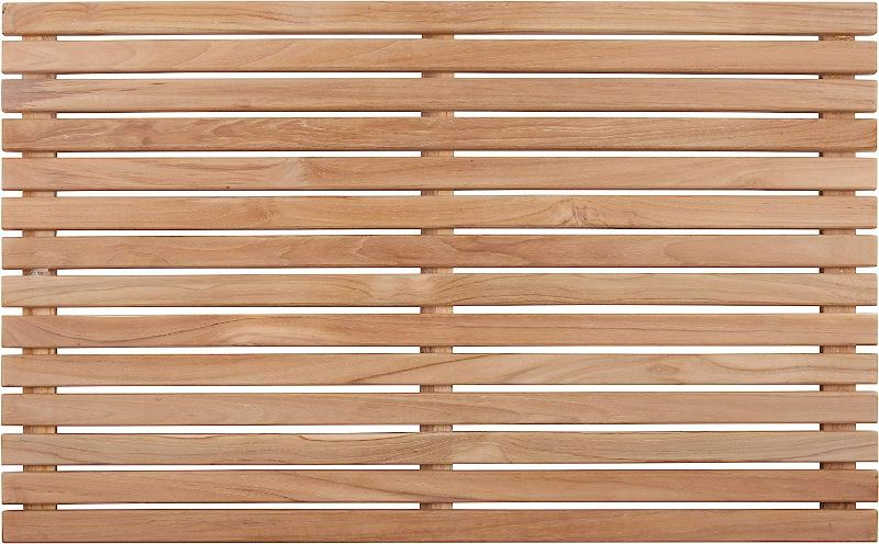 Photo 1 of **item used**see images**
Nordic Style Premium Teak Shower and Bath Mat for Indoor and Outdoor Use  (31.4" x 19.6", Natural Finish) 31.4" x 19.6" Natural Finish