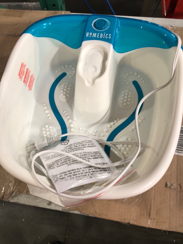 Photo 2 of HoMedics Bubble Mate Foot Spa, Toe Touch Controlled Foot Bath with Invigorating Bubbles and Splash Proof, Raised Massage nodes and Removable Pumice Stone