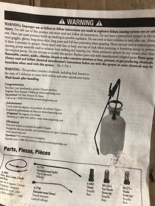 Photo 3 of 3 Gallon Lawn, Garden and Multi-Purpose Sprayer with Adjustable Nozzle 3 Gallon Sprayer Sprayer