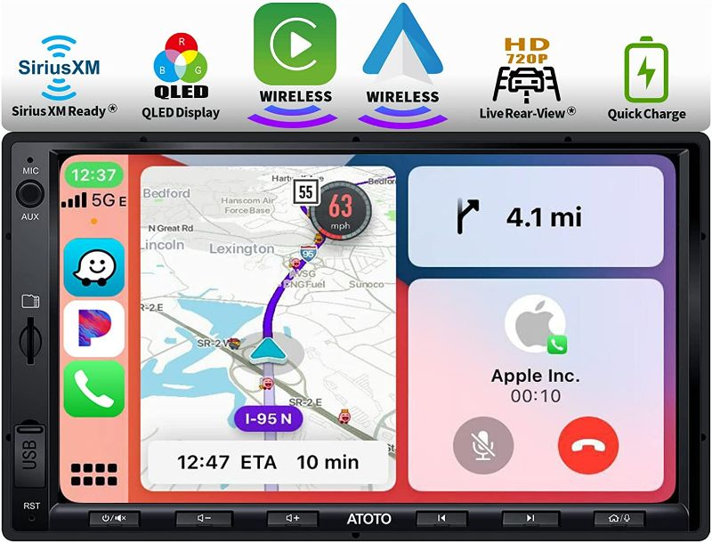 Photo 1 of ATOTO F7 XE 7inch Wireless CarPlay & Wireless Android Auto Double-DIN Car Stereo Receiver