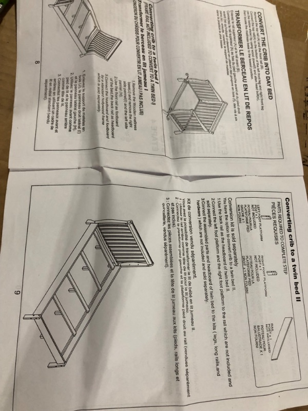 Photo 2 of **TOY & BABY** White Crib / Daybed with Mattress Pad