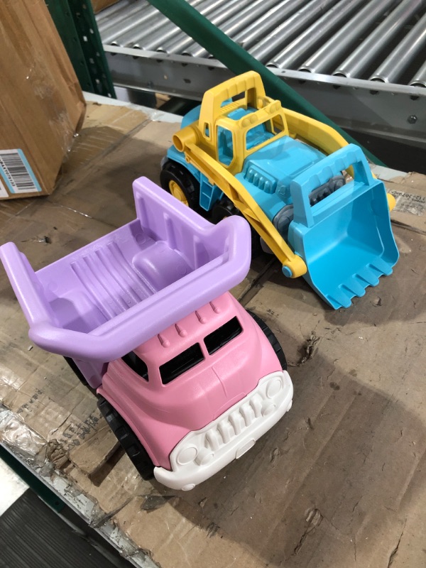 Photo 2 of Green Toys Dump Truck Pink & Loader Truck Bundle