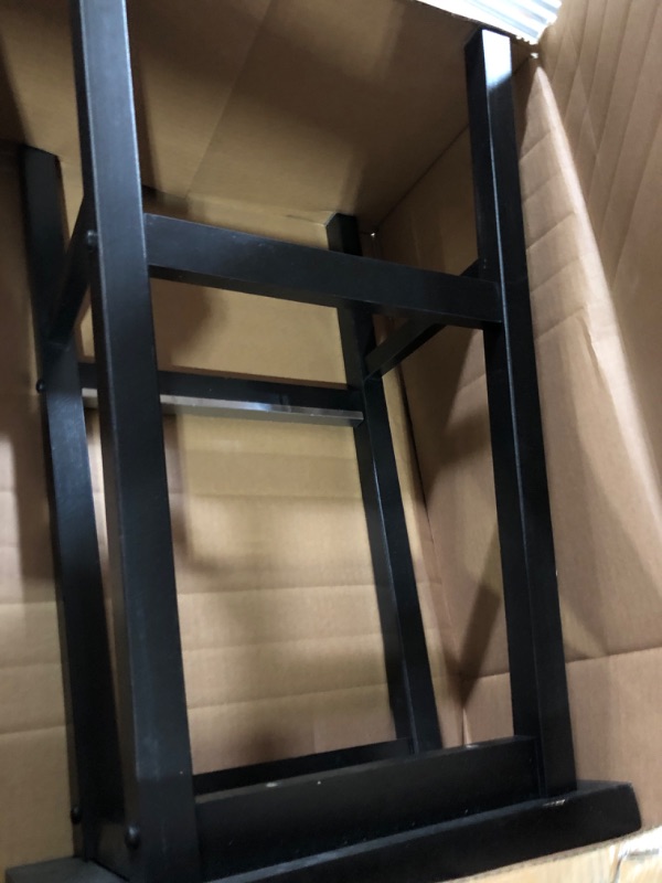 Photo 2 of (ONLY 1)Amazon Basics Solid Wood Saddle-Seat Kitchen Counter Barstool - , 29-Inch Height, Black Black 29" Barstool
