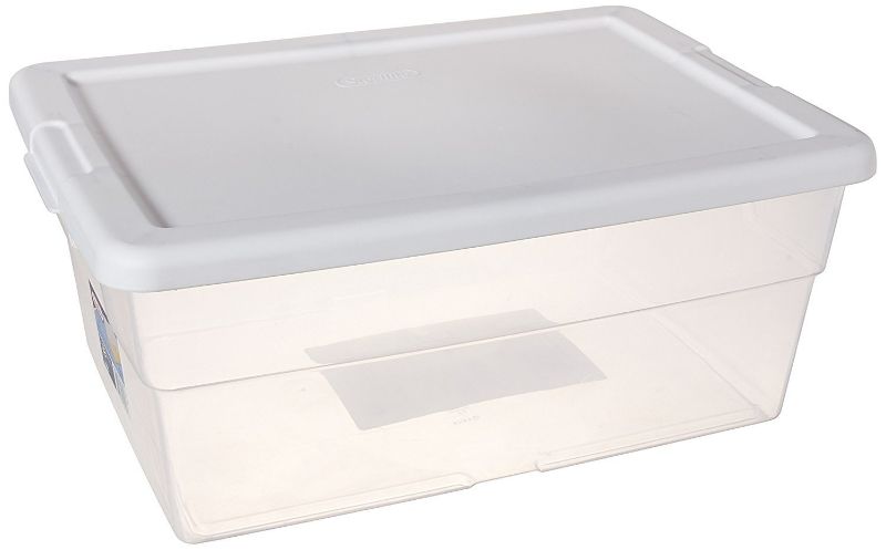 Photo 1 of **READ NOTES**  16 Quart Basic Clear Storage Box with Clear Lid