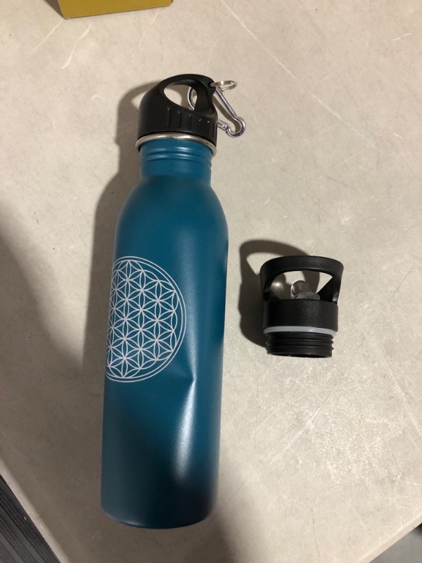 Photo 3 of ***DENTED - SEE PICTURES***
Stainless Steel Water Bottle with Two Lids 25 Oz Flower Print