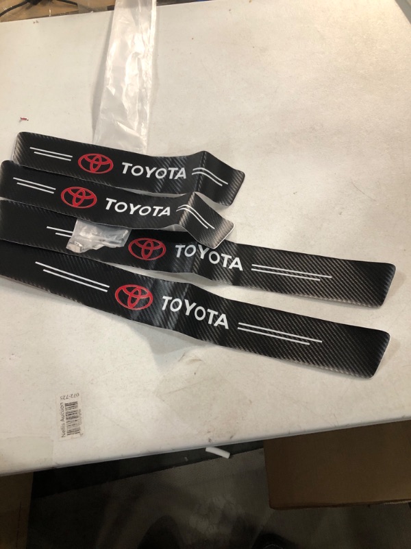 Photo 2 of 4PCS Threshold Protection Stickers for Car Door Threshold, Carbon Fiber Door Sill Stickers 