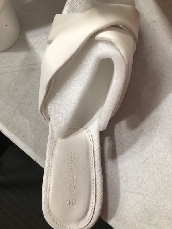 Photo 1 of WHITE SANDLES   WOMANS SIZE 11 