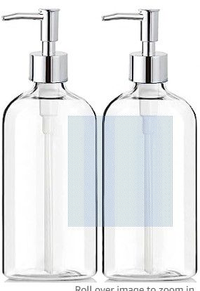 Photo 1 of Clear Soap Dispenser with Rust Proof Pump, (2 Pack,16 Oz)