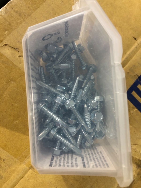 Photo 2 of #12 x 1 in. External Hex Flange Hex-Head Self-Drilling Screws (100-Pack)