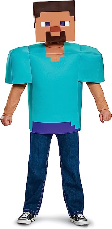 Photo 1 of Steve Classic Minecraft Costume, Multicolor, Medium