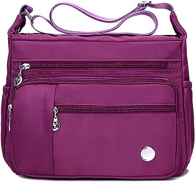 Photo 1 of MINTEGRA Women Shoulder Handbag Roomy Multiple Pockets, Purple-l 