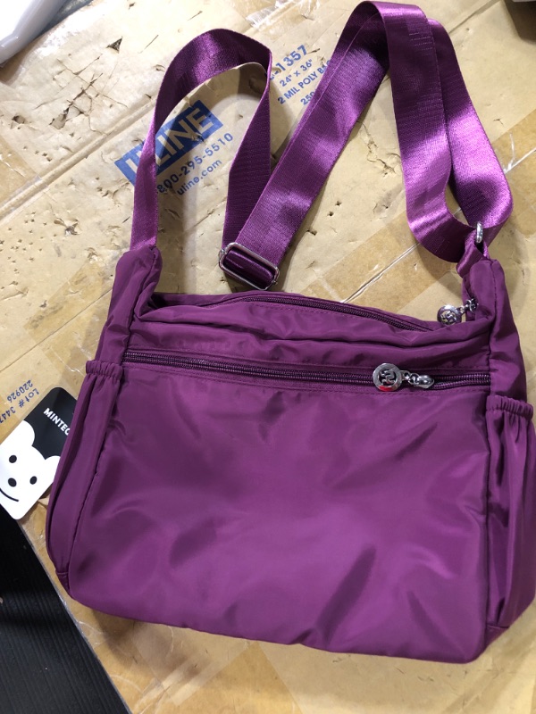 Photo 3 of MINTEGRA Women Shoulder Handbag Roomy Multiple Pockets, Purple-l 