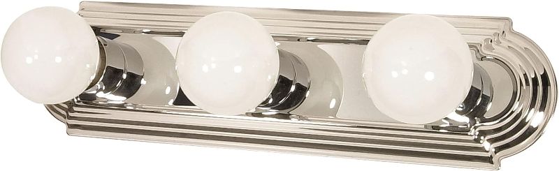 Photo 1 of 18 in. 3-Light Chrome Finish Vanity Light