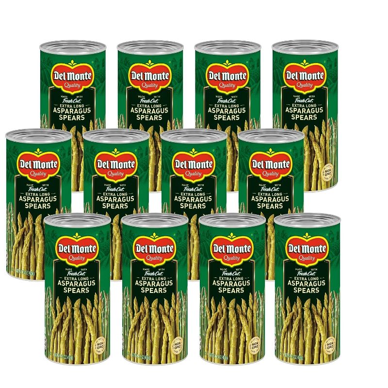 Photo 1 of 12 Pack of Del Monte Extra Long Asparagus Spears (15oz) (Expires 15th of December, 2023)