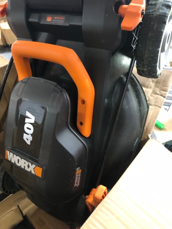 Photo 2 of Worx WG779 40V Power Share 4.0Ah 14" Cordless Lawn Mower (Batteries & Charger Included) & WORX 20V GT 3.0 (1) Battery & Charger Included