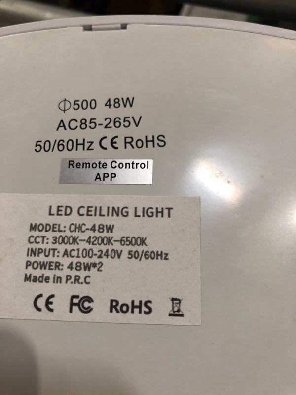 Photo 4 of **SEE NOTES**48W Dimmable LED Flush Mount Ceiling Light, 20 Inch Large Modern Round Ceiling Light 