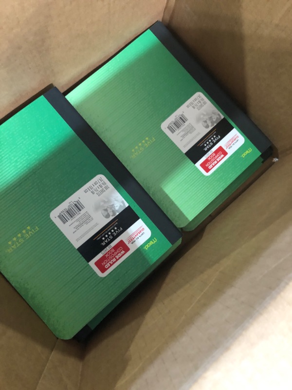 Photo 1 of 5 PACKSFive Star Wide Ruled Composition Notebook, Green, Graphic Splatter Design, 9-3/4"x 7-1/2", 100 Sheets