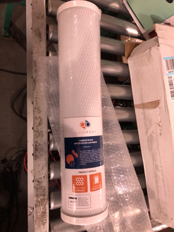 Photo 1 of Aquaboon Coconut Shell Water Filter Cartridge | Activated Carbon Block CTO | Universal Whole House 5 Micron 20 x 4.5 inch Cartridge | Compatible with EPM-20, CB-20, 155783-43, FC25B 1-PACK