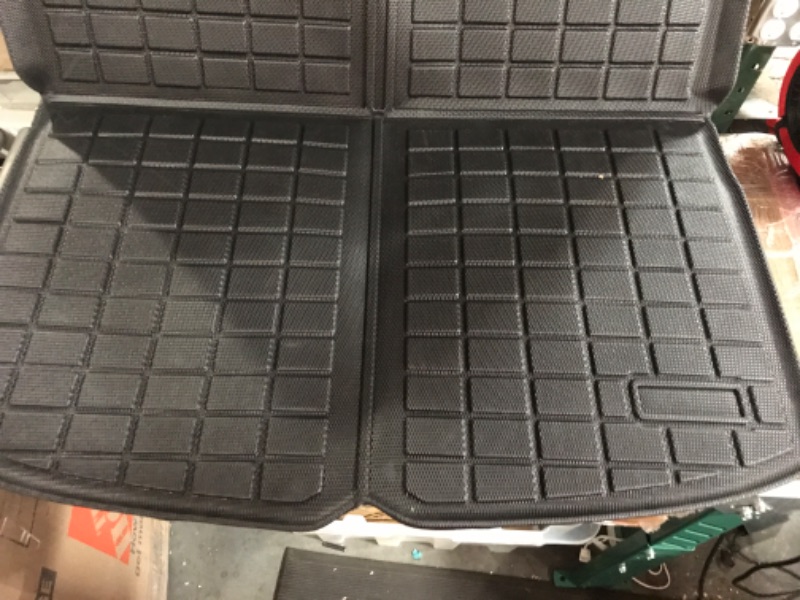 Photo 1 of 3D All-Weather Floor Mats Compatible for Tesla Model Y Model 3 Trunk Cargo Mat 2020-2023 Accessories Custom Fit Car
