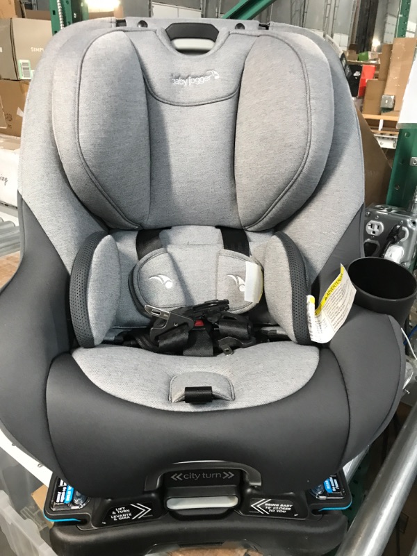 Photo 1 of Baby Jogger City Turn Rotating Convertible Car Seat | Unique Turning Car Seat Rotates for Easy in and Out, Phantom Grey