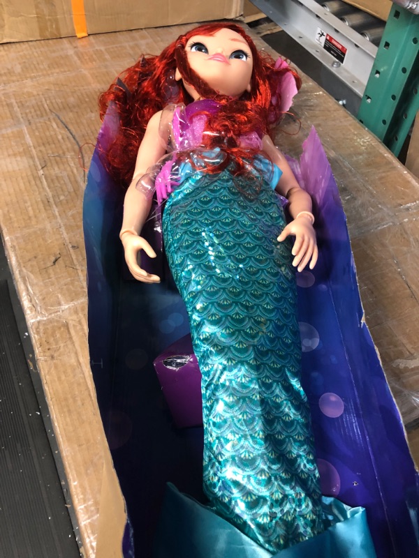 Photo 3 of Disney Princess Ariel Doll My Size 32" Tall Playdate Ariel Doll with Long Flowing Hair 