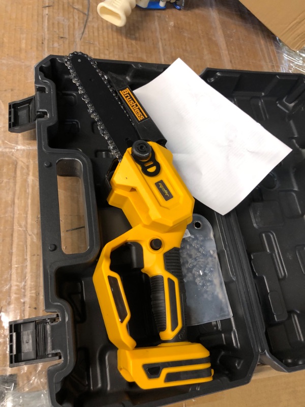 Photo 1 of Cordless Power Chainsaw, for DeWALT 20V Max Lithium Battery 6-Inch Hand-held Mini Pruning Saw 