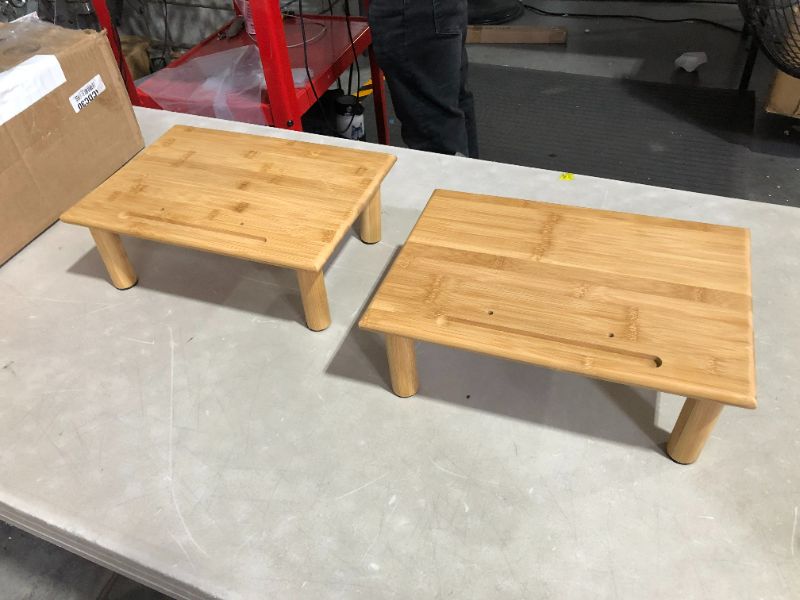 Photo 1 of 14" x 10" x 5" Compact Wood Table, Set of 2