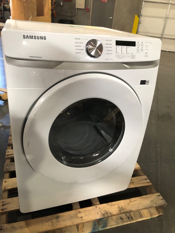 Photo 2 of Samsung - 7.5 Cu. Ft. Stackable Gas Dryer with Sensor Dry - White