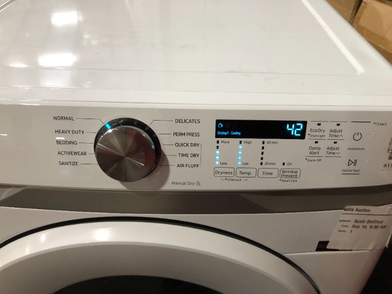 Photo 10 of Samsung - 7.5 Cu. Ft. Stackable Gas Dryer with Sensor Dry - White